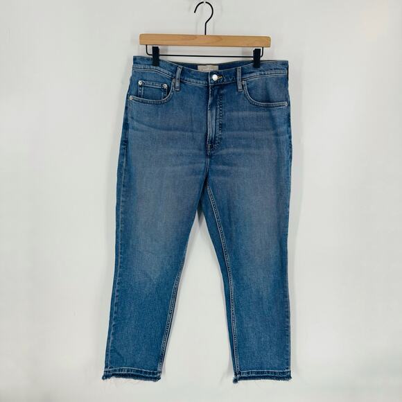 Everlane Original Cheeky Straight Leg Jeans Organic Denim Cropped Size 31S - Picture 2 of 9